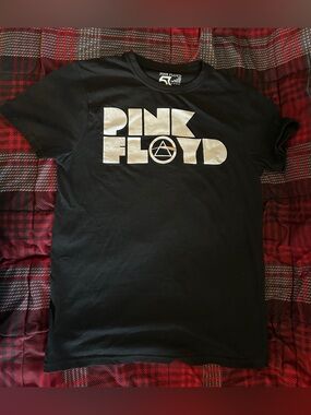 Pink Floyd Black Crewneck Tee with White Print